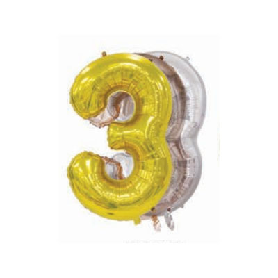 Letter And Number Series-Letter and number foil balloon USversionlargenumber3  fiol balloon