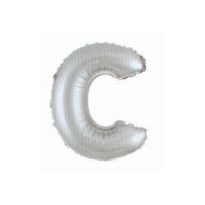 Letter And Number Series-Letter and number foil balloon SilverSmallLetterC