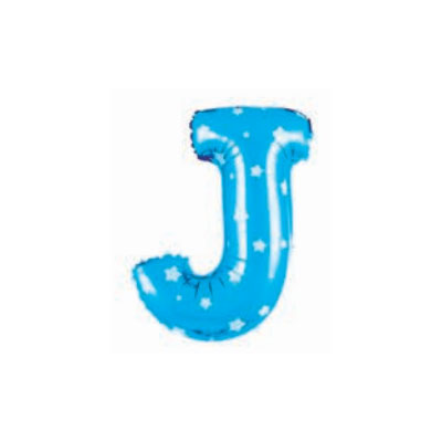 Letter And Number Series-Letter and number foil balloon StarSmallLetterJ