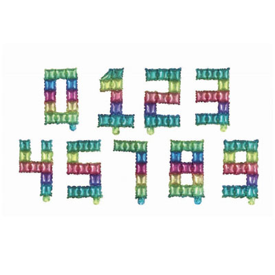 Letter And Number Series-Letter and number foil balloon CrystalSquarenumber
